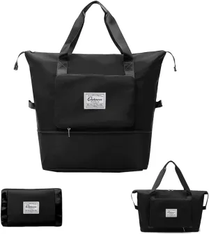 Large Capacity Foldable Travel Bag Expandable Portable Carry on Bag Dry&Wet Separation Sports Duffel Bags
