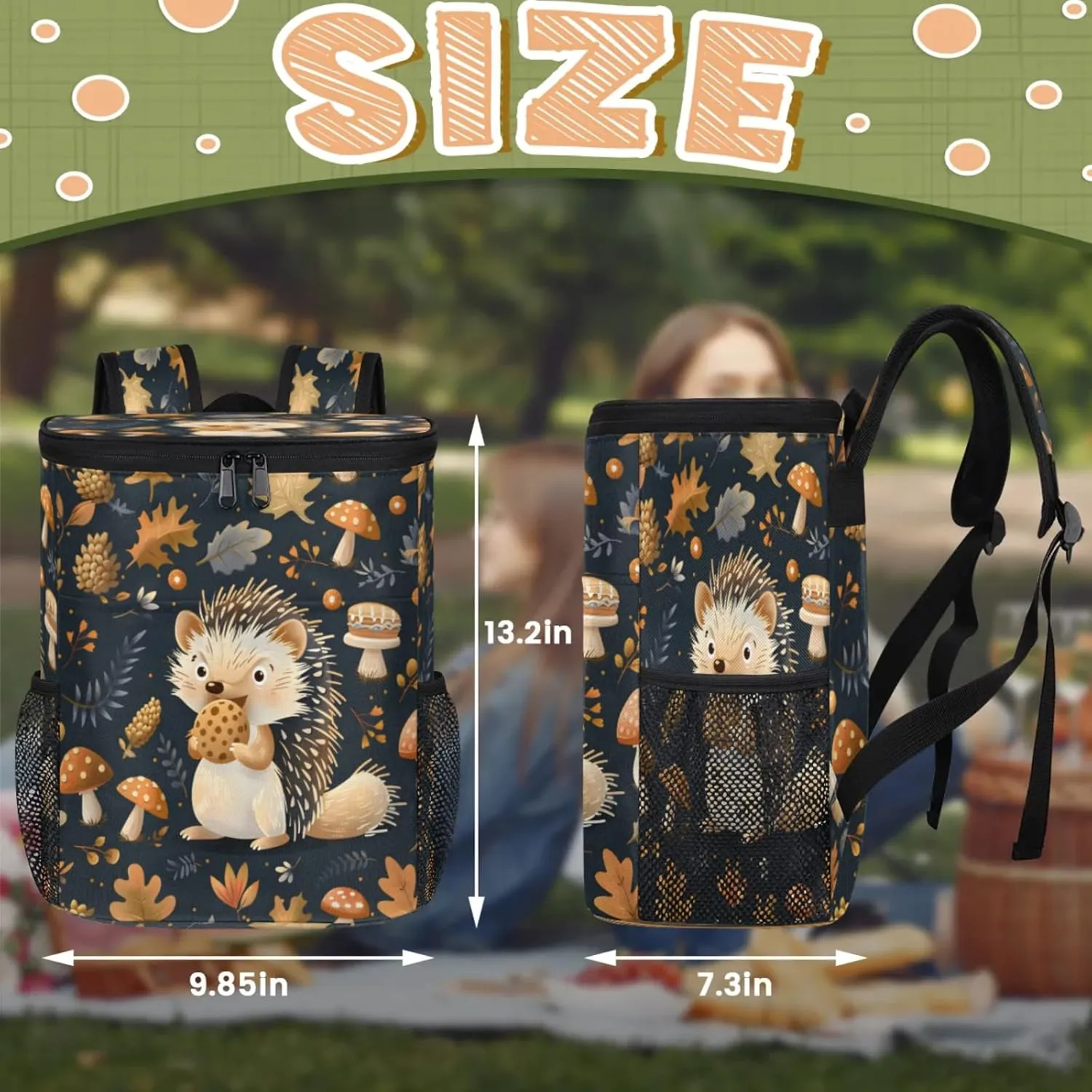 Large Insulated Cooler Backpack, Leak Proof Backpack 30 Cans, Cooler Bag for 12h Hot/Cold Retention