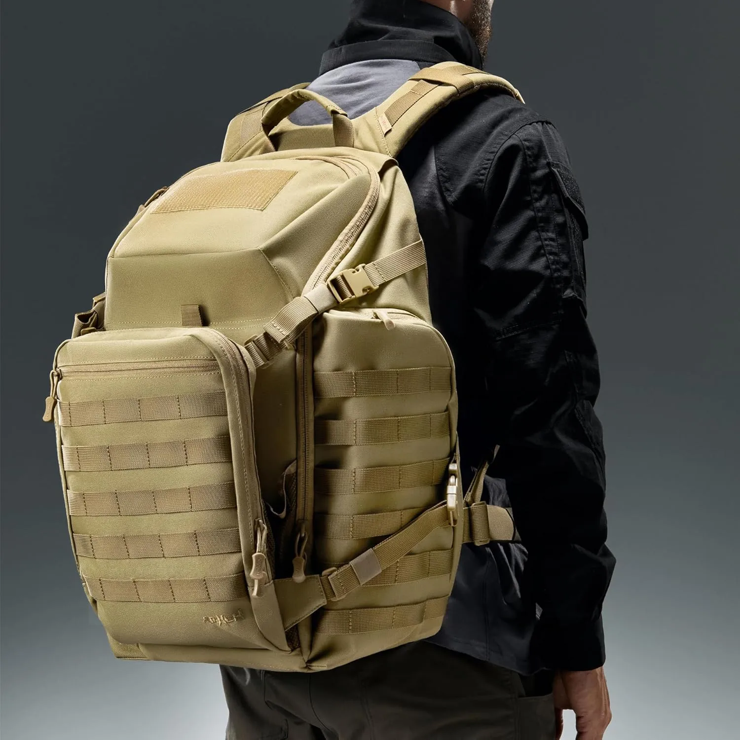 Large Tactical Backpack Military Army Daypack 3 Day Assault Pack Molle Rucksack Heavy Survival Bugout Emergency Bag 52L (Tan)