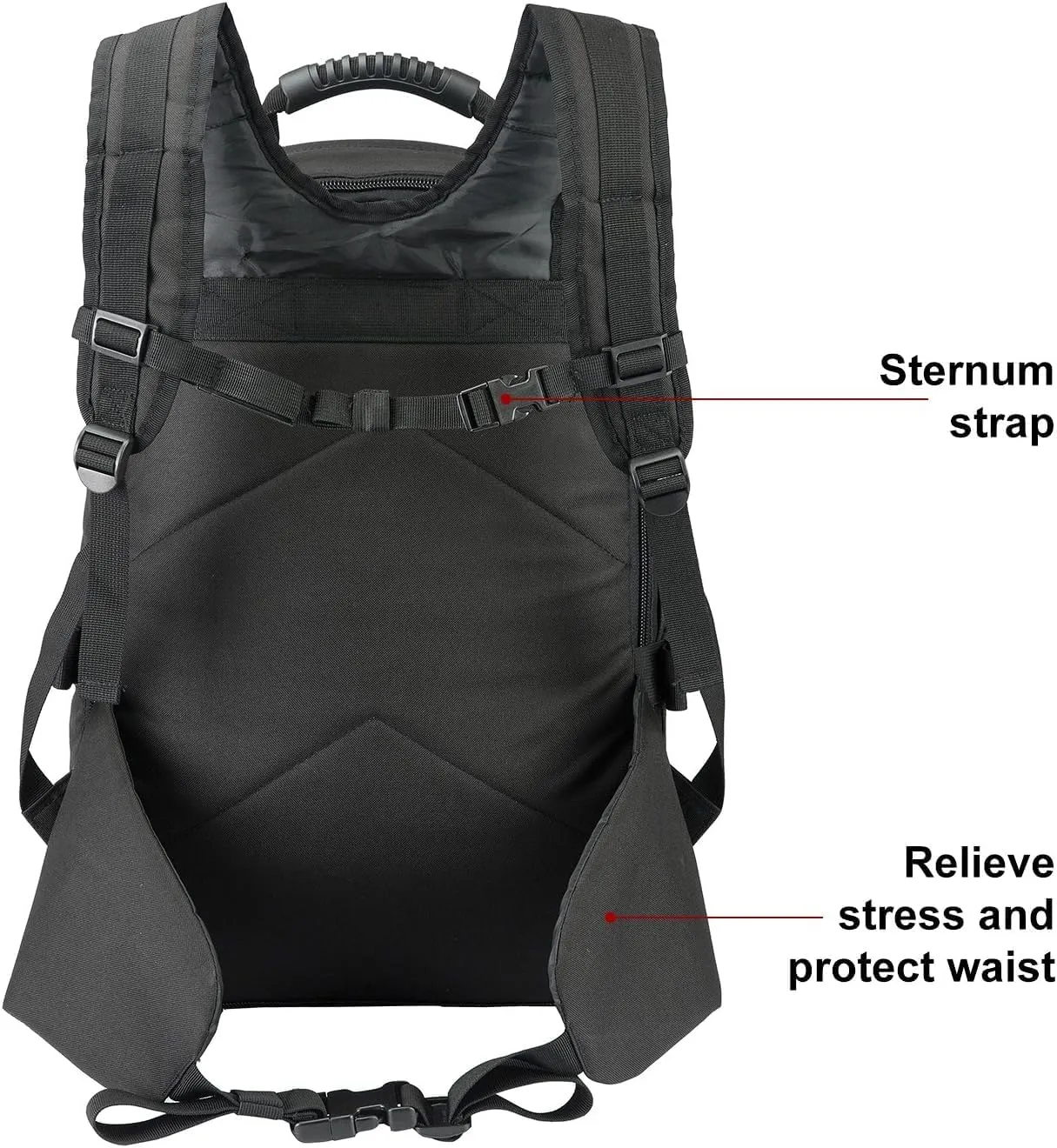 Large Tactical Expandable Backpack 39L-64L Military Bug Out Bag With Waist Strap