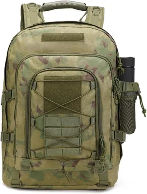 Large tactical military backpack Army Daypack Assault Pack for Men Molle Backpacks Bug Out Bag 3 Day Pack for Hiking Camping Travel Hunting (Green Ruin)