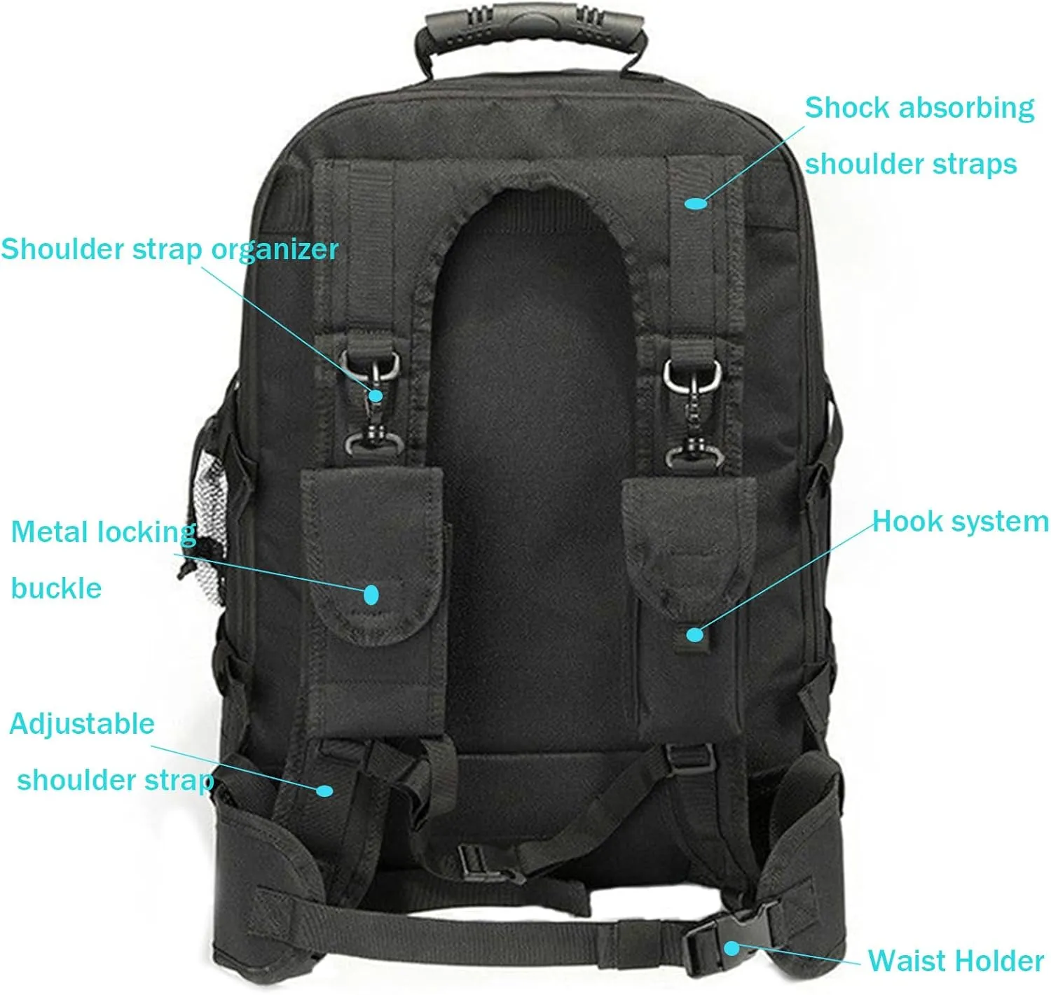 Large tactical military backpack Army Daypack Assault Pack for Men Molle Backpacks Bug Out Bag 3 Day Pack for Hiking Camping Travel Hunting (Green Ruin)