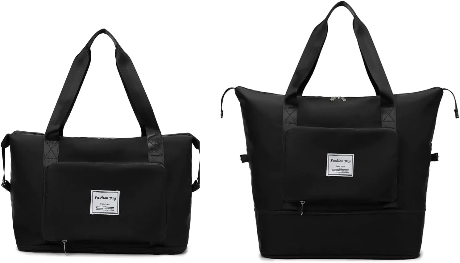Large Weekend Bag Folding Expandable Casual Travel Duffel Bag Waterproof Tote Sports Bag with Wet Pocket for Women 1 pcs