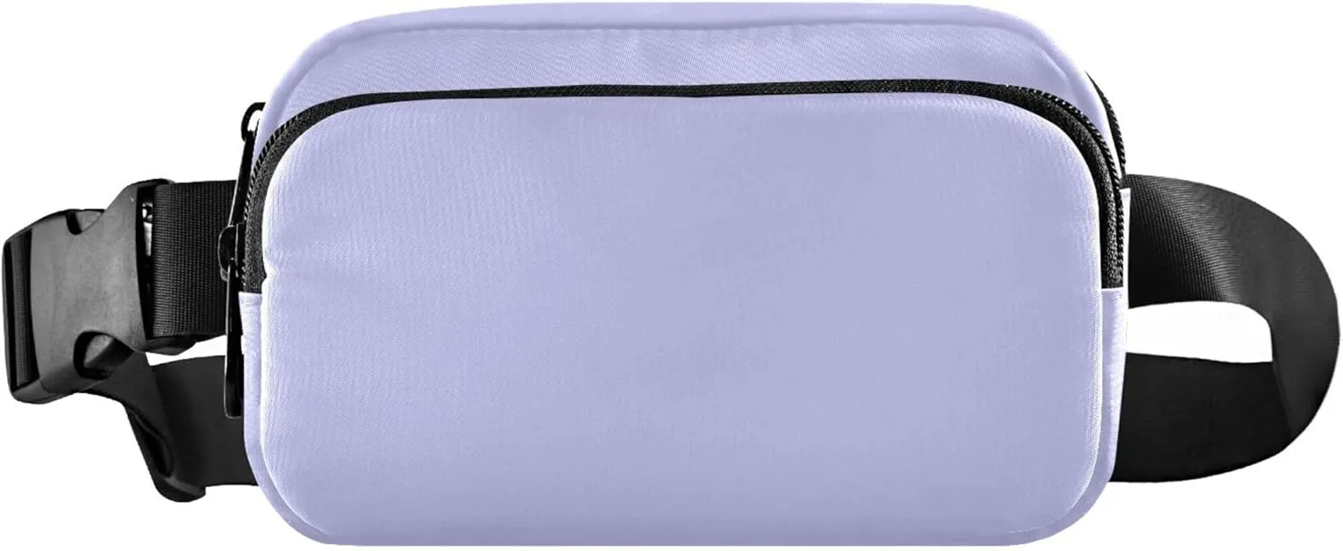 Lavender Violet Fanny Packs Women Belt Bag Hip Pouch Waterproof Flower Cross Body Waist Purse