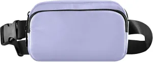 Lavender Violet Fanny Packs Women Belt Bag Hip Pouch Waterproof Flower Cross Body Waist Purse