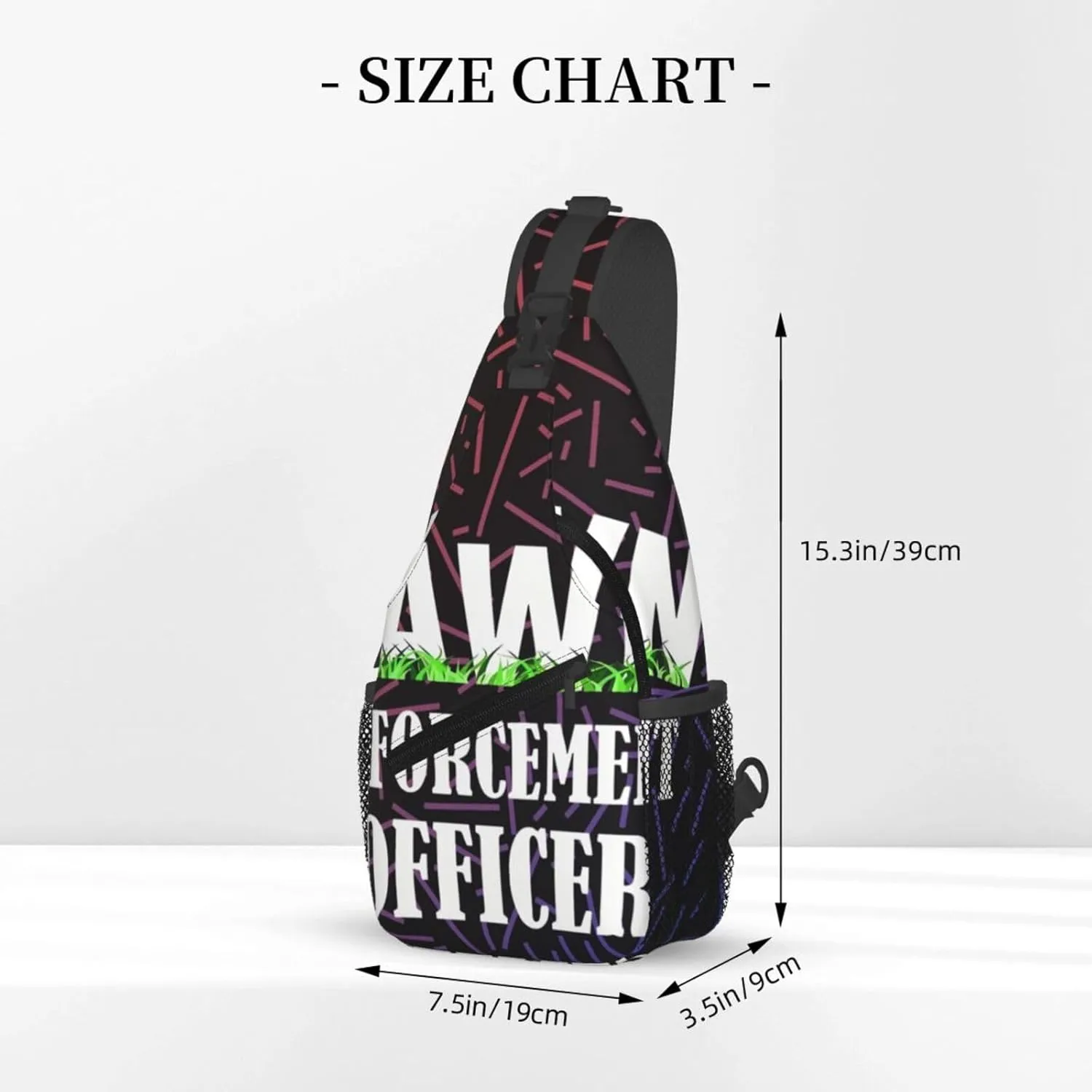 Lawn Enforcement Officer Small Crossbody Backpack Sling Bag For Men Women Mini One Shoulder Chest Bags Gym Sport Travel Hiking Daypack