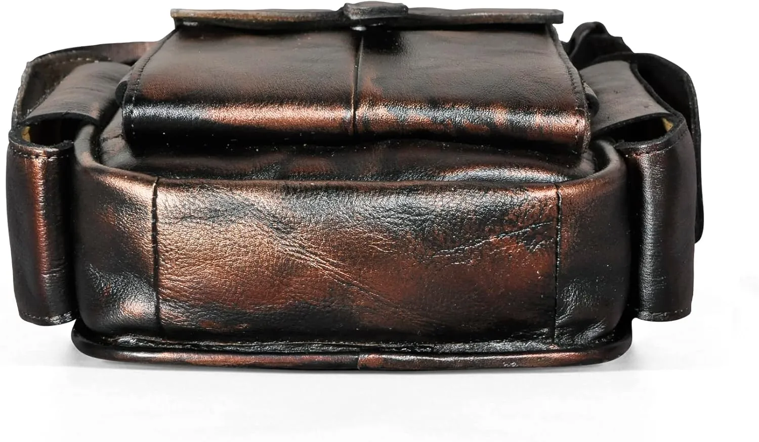 Le'aokuu Mens Genuine Leather Bike Cycling Waist Hip Bum Fanny Pack Drop Leg Bag