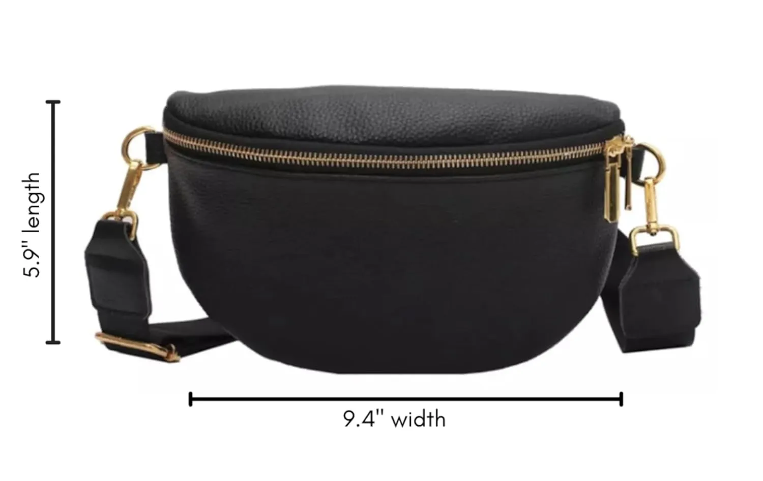 Leather Fanny Pack Crossbody Bags for Women Trendy Sling Bag for Women Small Crossbody Bags for Women Vacation Essentials Handbags Crossbody Purse Belt Bag Travel Backpack (Black)
