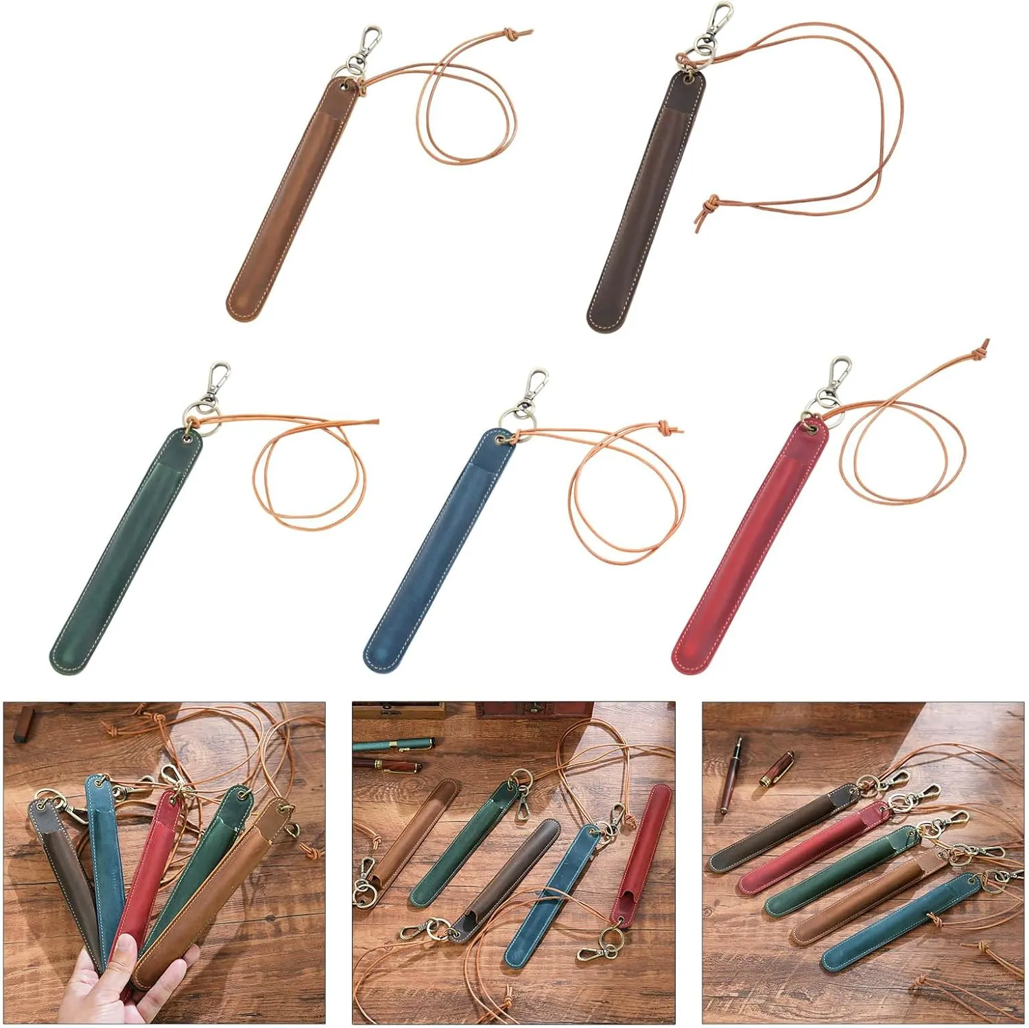 Leather Pen Case Pen Holder Bag Fountain Pen Sleeve PU Leather Pen Pouches Pen Protector Fountain Pen Protective Covers