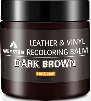 Leather Recoloring Balm - Leather Repair Kit for Furniture, Leather Dye, Recolor, Renew, Repair & Restore Aged, Faded, Cracked, Peeling and Scuffed Leather (Dark Brown)