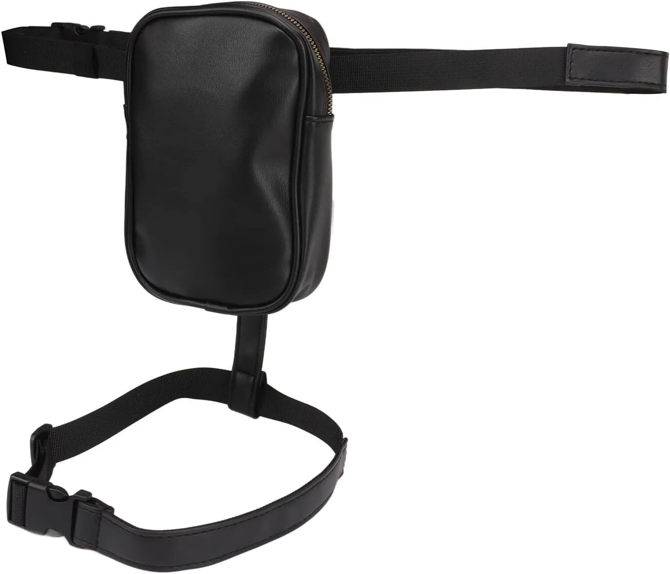 Leg Harness Bag,PU Leather Thigh Bag Hip Fanny Pack Thigh Harness Waist Leg Purse Drop for Women,Stable Fit,Spacious Design,Premium Material,Secure (Black)
