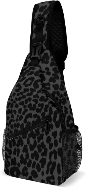 Leopard Print Sling Bag Mans Womans Crossbody Backpack Chest Daypack Casual Backpack Hiking Bag Cycling Daypack Sports Backpacks