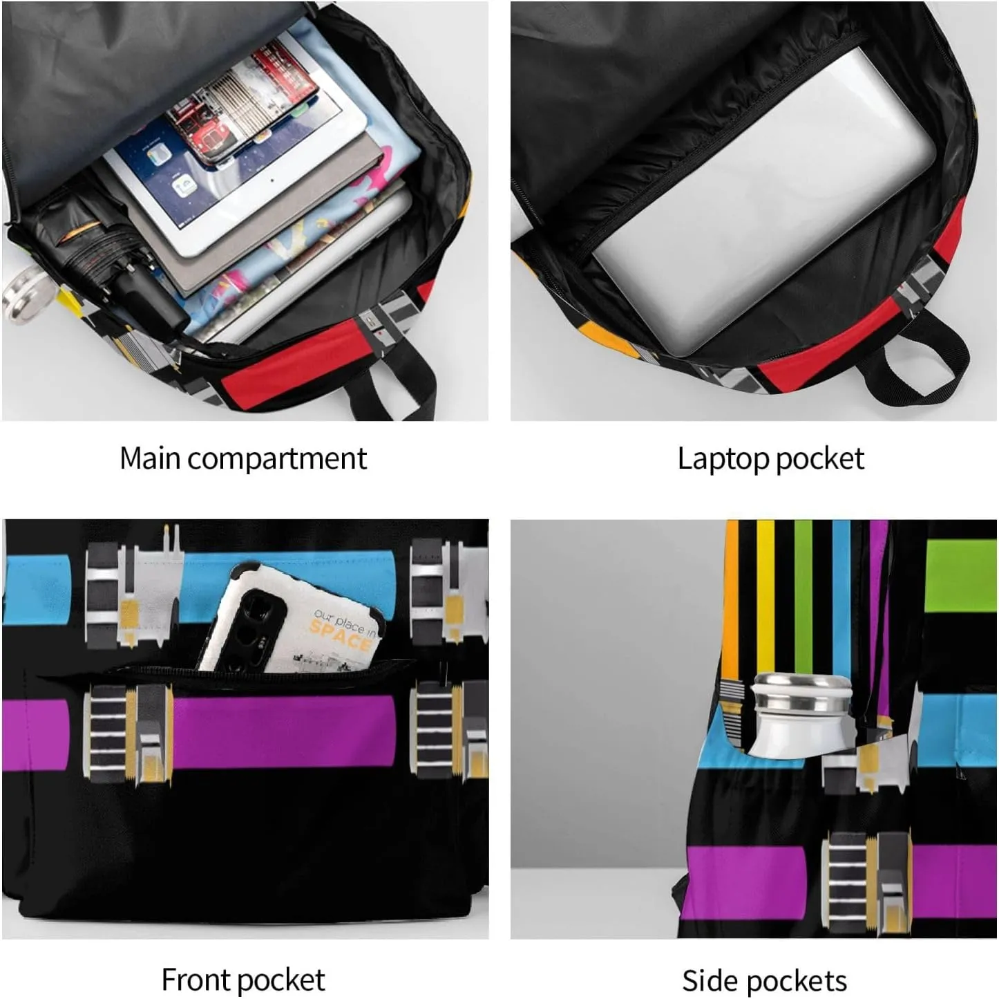 LGBT Rainbow Gay Pride Lightsaber 17 Inch Casual Backpack Laptop Backpacks Travel Back Pack Large Camping Rucksack Hiking Daypack Lightweight Double Shoulder Bag