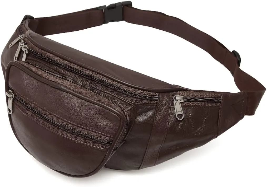 Liberty Leather Large Fanny Pack Crossbody Bags for Women Waist Bum Hip Bag for Women Large Belt Bag Cute Fanny Pack for Teen Girls