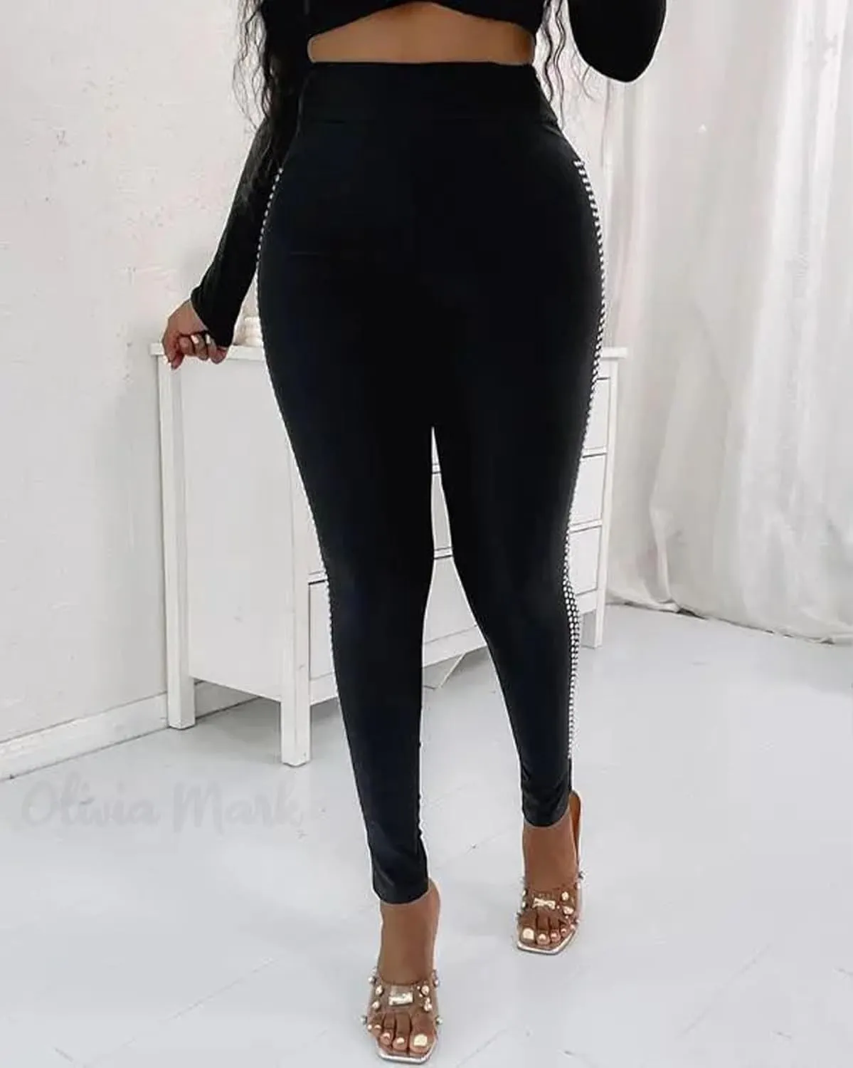 LifeShe Women's Casual Hip Hop High Waist Cargo Pants Joggers Sweatpants Streetwear