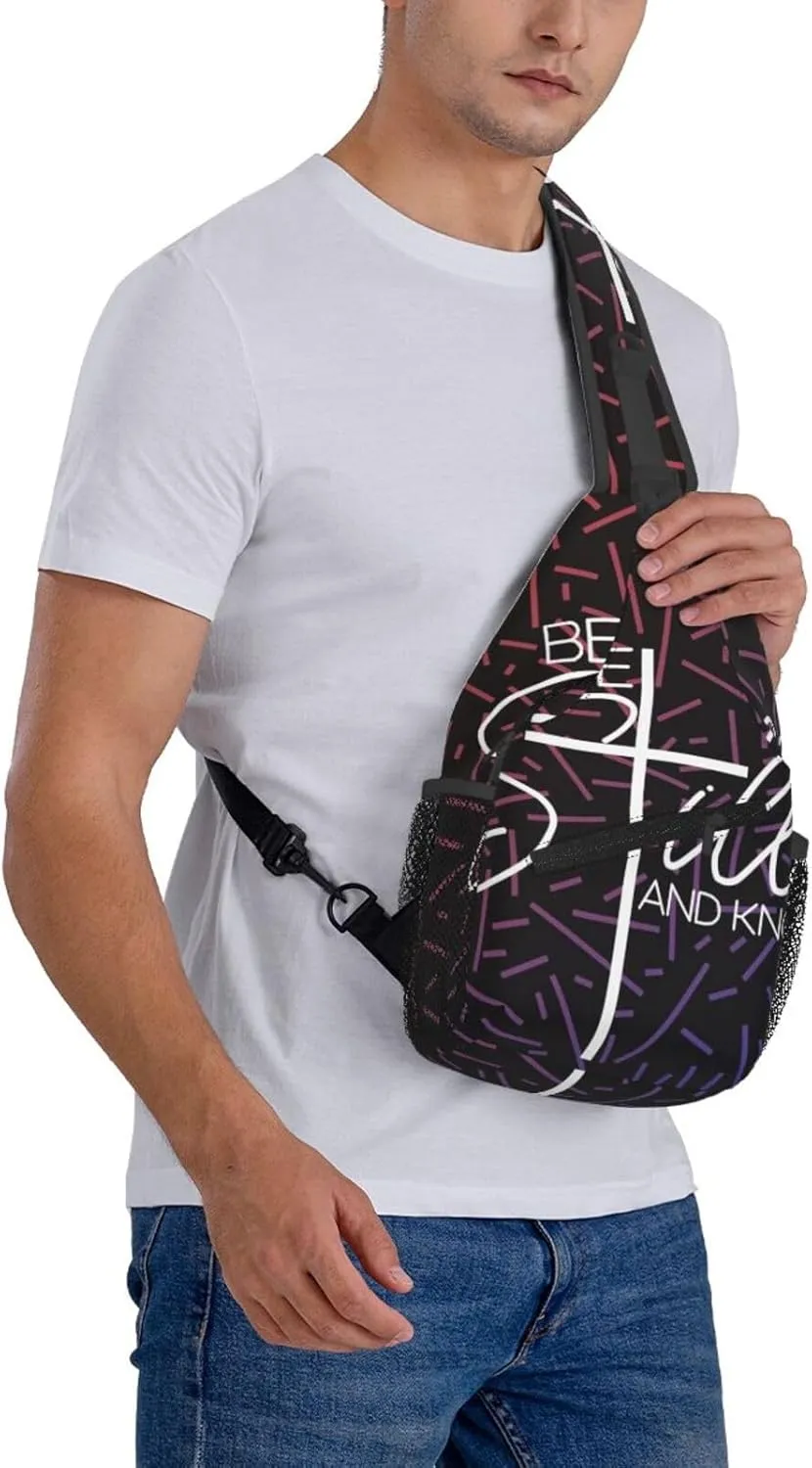 Light Weight Be Still And Knows Small Crossbody Backpack Sling Bag For Men Women Mini One Shoulder Chest Bags Gym Sport Travel Hiking Daypack