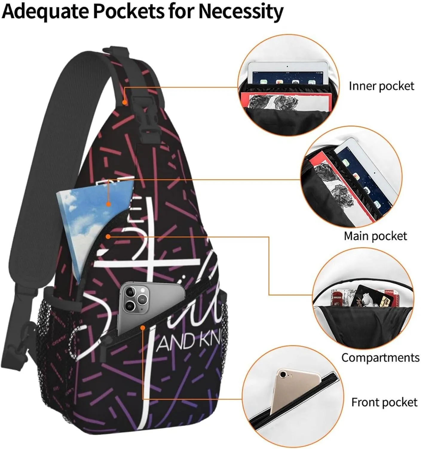 Light Weight Be Still And Knows Small Crossbody Backpack Sling Bag For Men Women Mini One Shoulder Chest Bags Gym Sport Travel Hiking Daypack