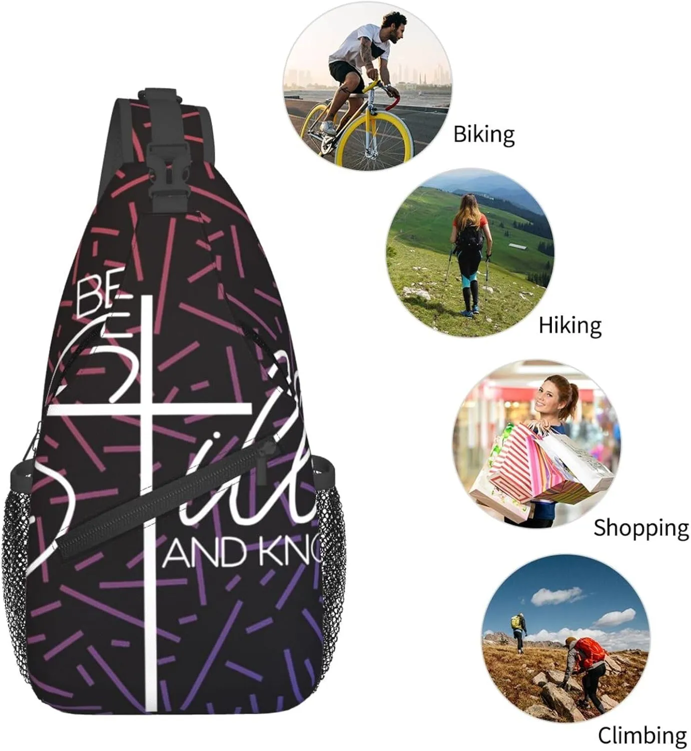 Light Weight Be Still And Knows Small Crossbody Backpack Sling Bag For Men Women Mini One Shoulder Chest Bags Gym Sport Travel Hiking Daypack