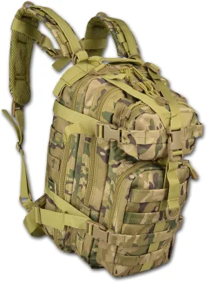 Lightning X TacMed First Responder Medic Backpack | Military Style MOLLE Day Pack   Dividers & Pockets for First Aid Supplies (Camo)