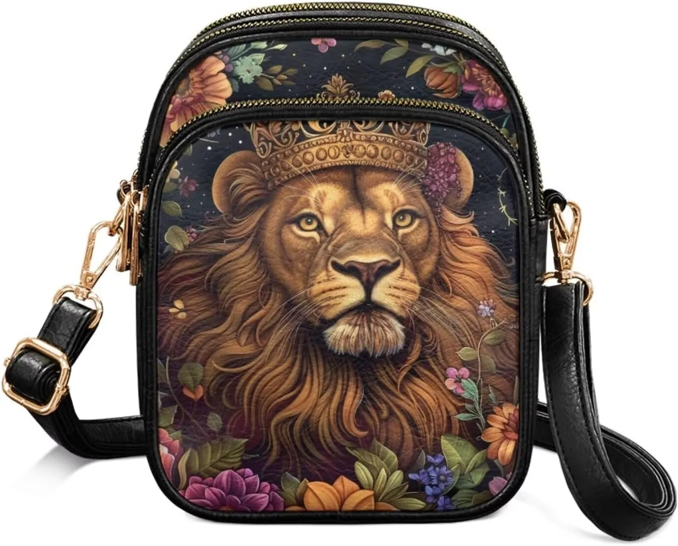 Lightweight Crossbody Bag with Adjustable Strapfor Women Ladies with Three Compartment