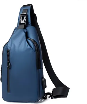 Lightweight Sling Bag Waterproof Crossbody Sling Backpack Small Chest Shoulder Backpack for Men Women(blue)