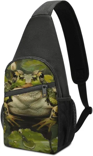 Lily And Frog Sling Bag Travel Sling Backpack Man Purse for Men Hiking Crossbody Bags Chest Bag Shoulder Chest Pack