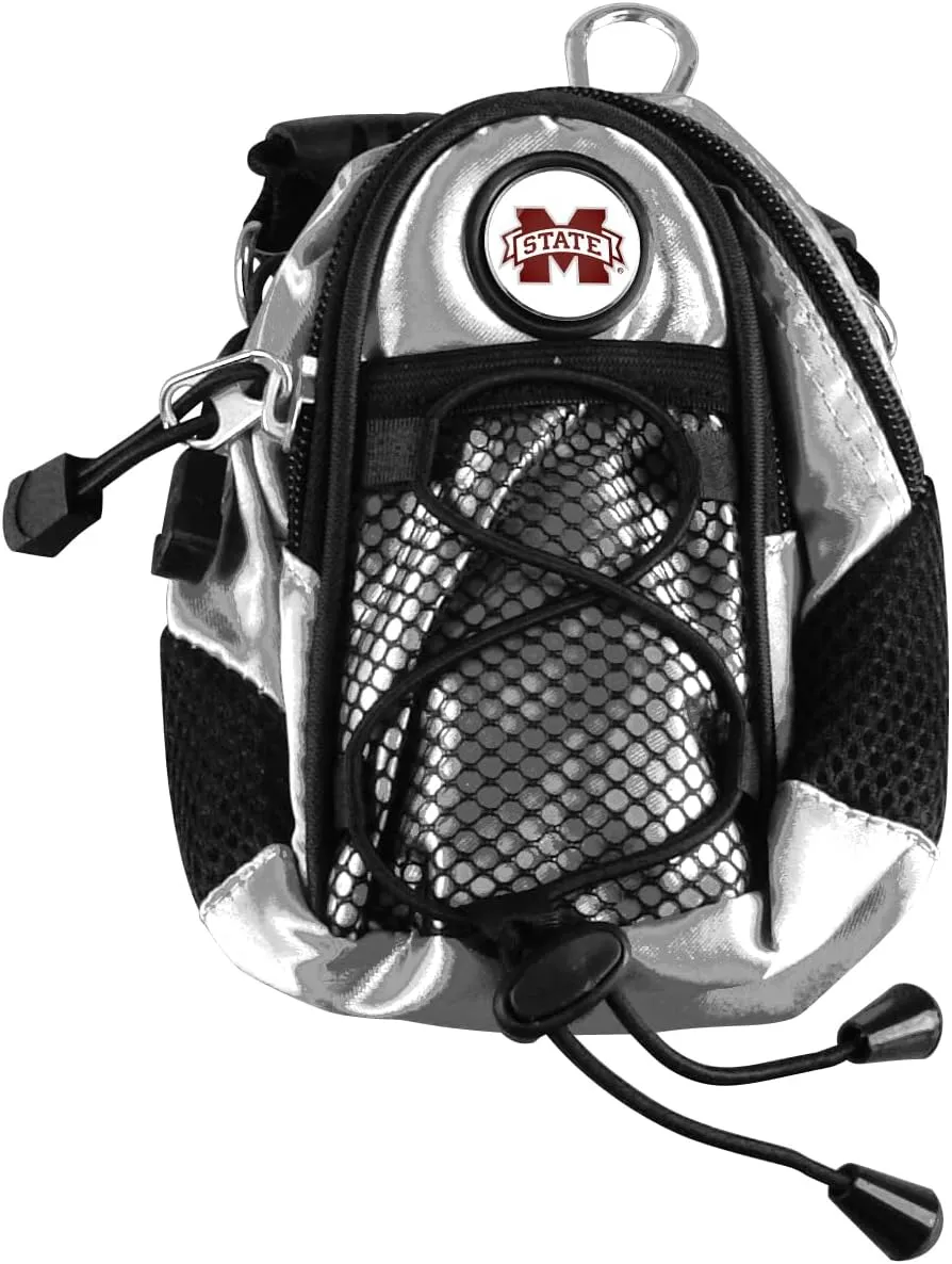 LinksWalker Mississippi State Bulldogs - Mini Day Pack - Silver Cross Body Waist Pack Bag