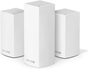 Linksys Velop Triband AC4600 Intelligent Mesh WiFi Router Replacement System 3 Pack Coverage up to 5 000 Sq Ft