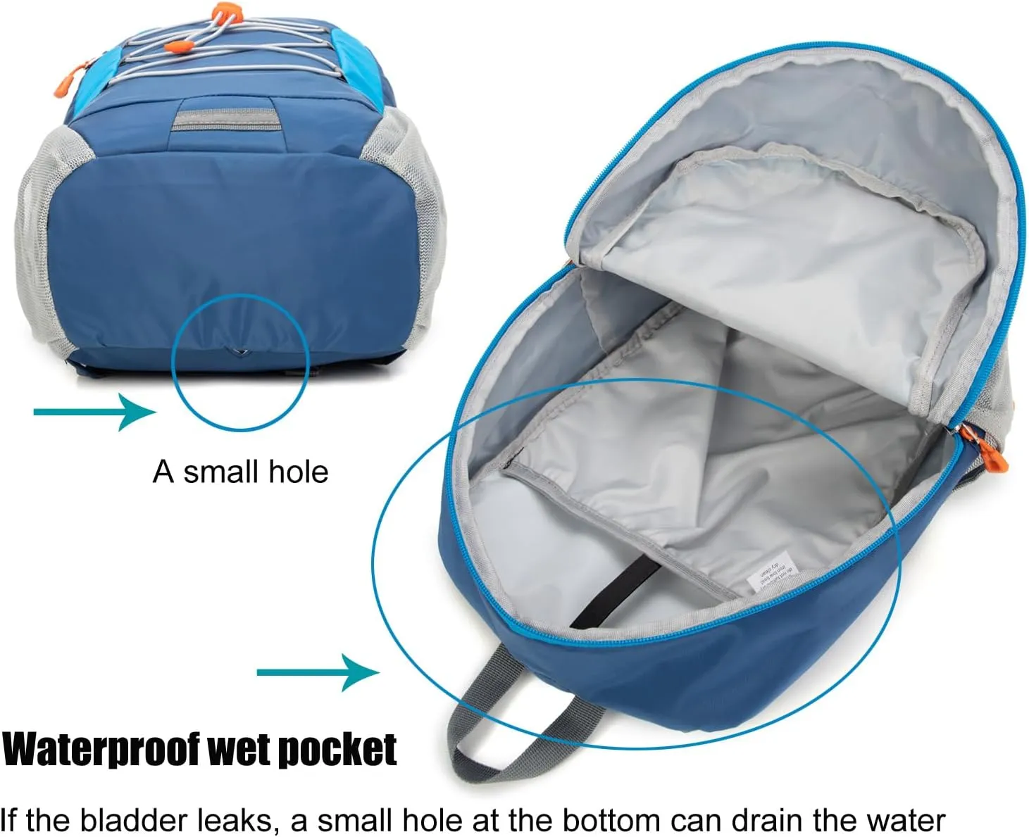 Little Kids Hiking Backpack for Boys or Girls, Small Daypack for Camping or Travel (Blue, Medium)