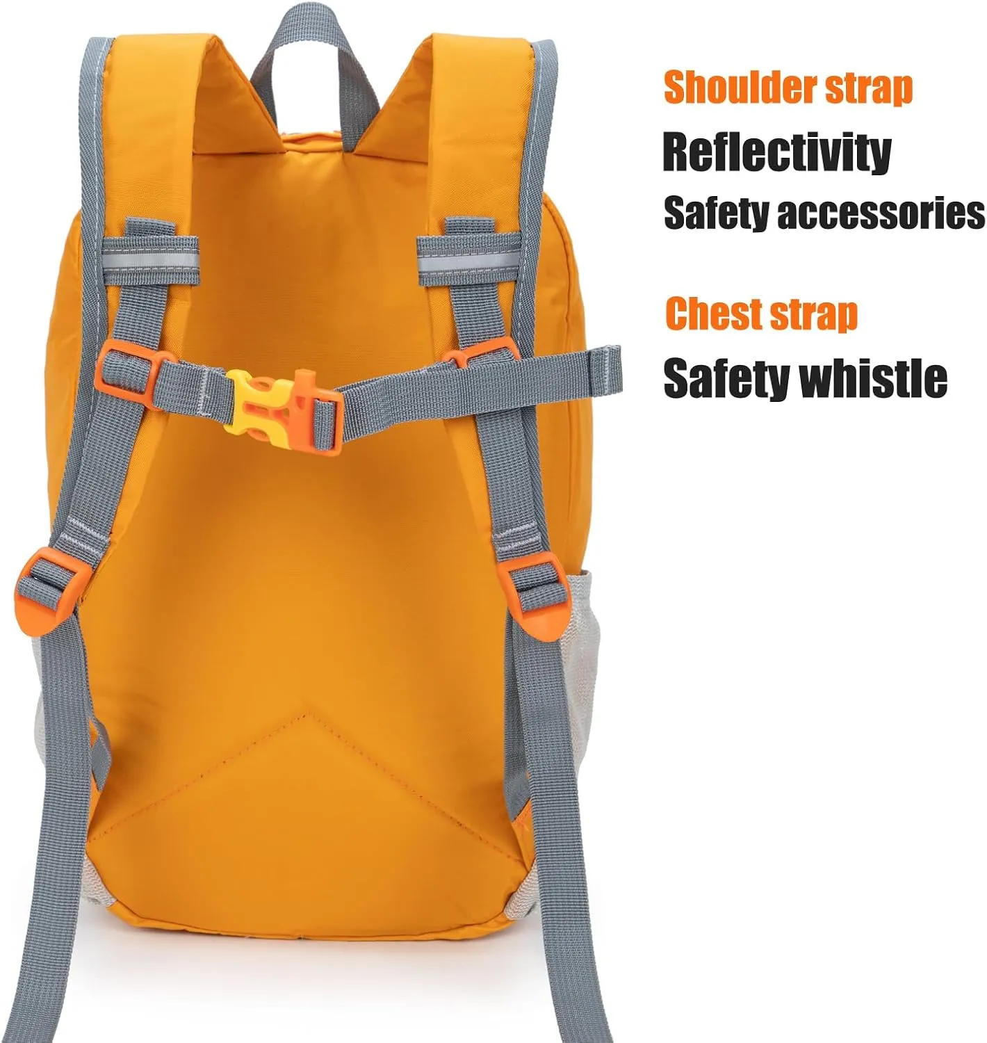 Little Kids Hiking Backpack for Boys or Girls, Small Daypack for Camping or Travel (Orange, Medium)