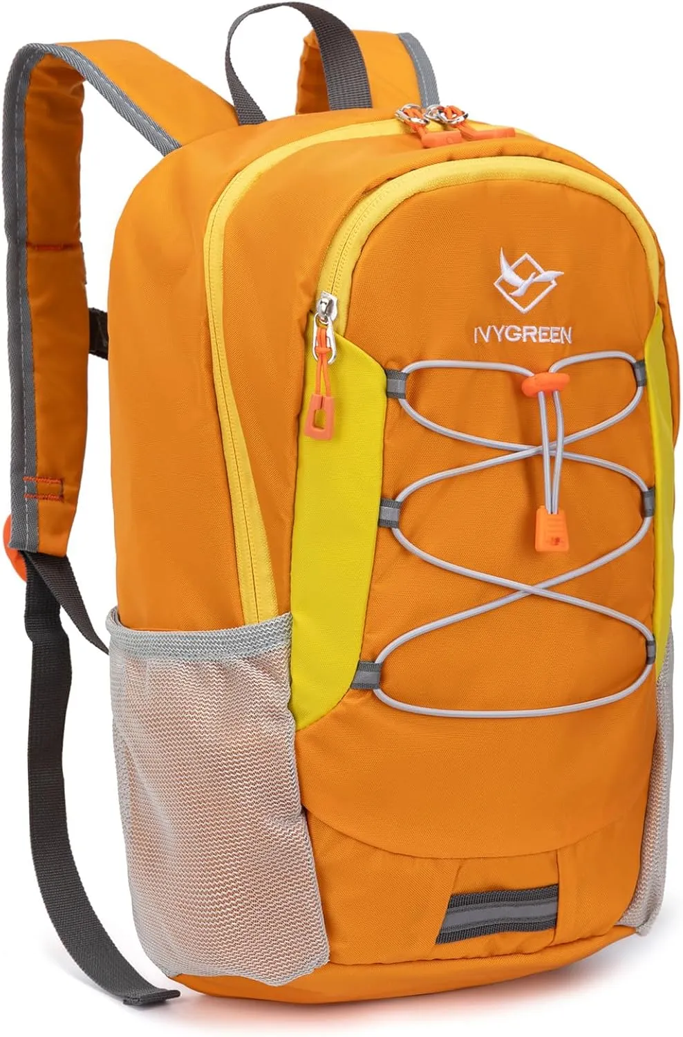 Little Kids Hiking Backpack for Boys or Girls, Small Daypack for Camping or Travel (Orange, Medium)
