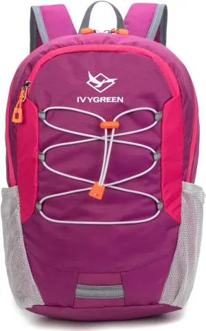 Little Kids Hiking Backpack for Boys or Girls, Small Daypack for Camping or Travel (Purple, Medium)