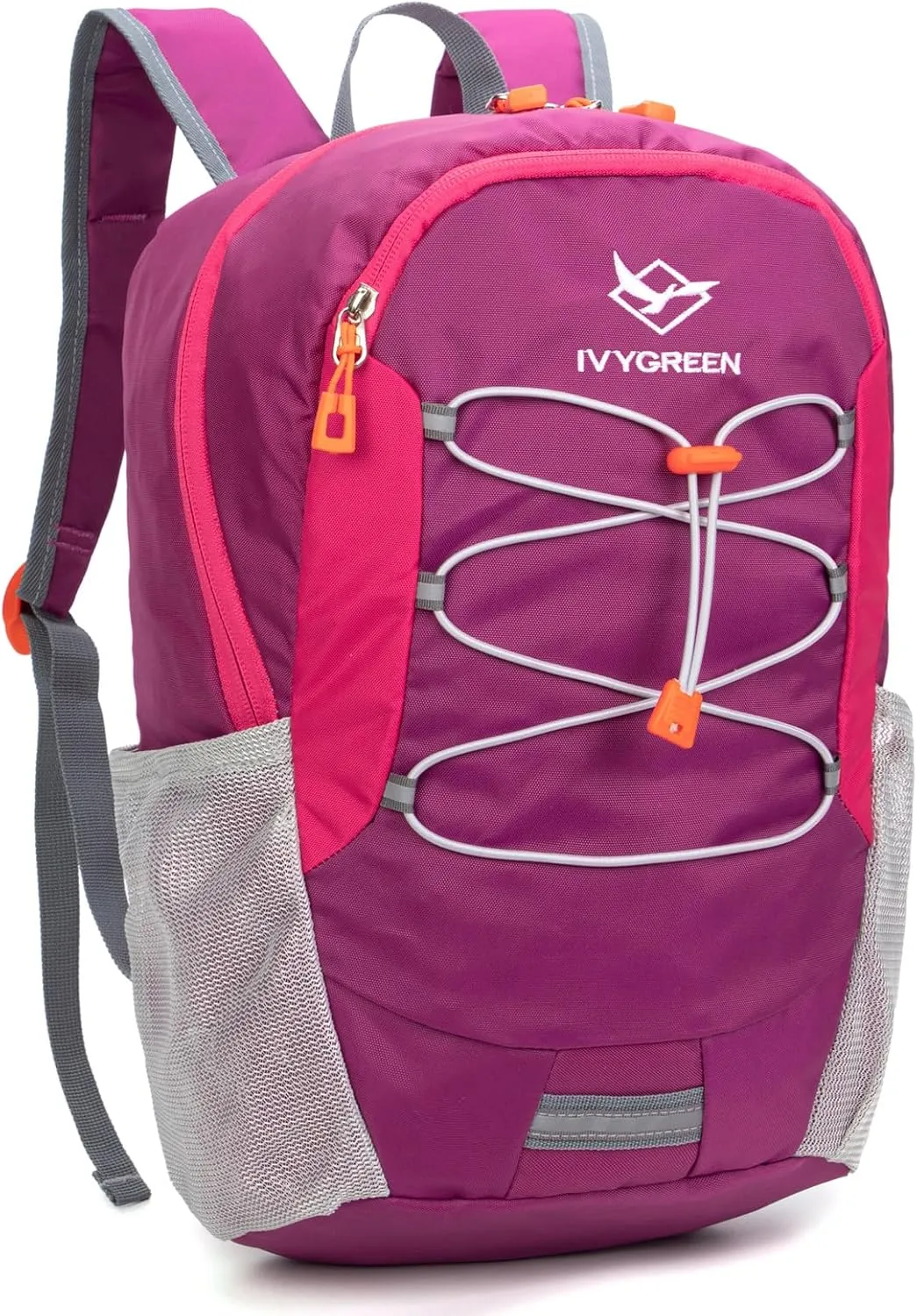 Little Kids Hiking Backpack for Boys or Girls, Small Daypack for Camping or Travel (Purple, Medium)