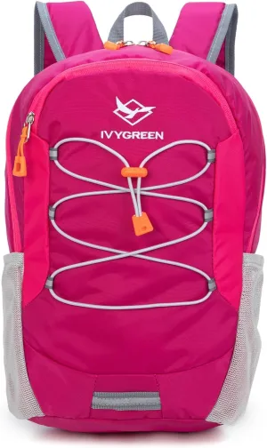 Little Kids Hiking Backpack for Boys or Girls, Small Daypack for Camping or Travel (Rose, Small)