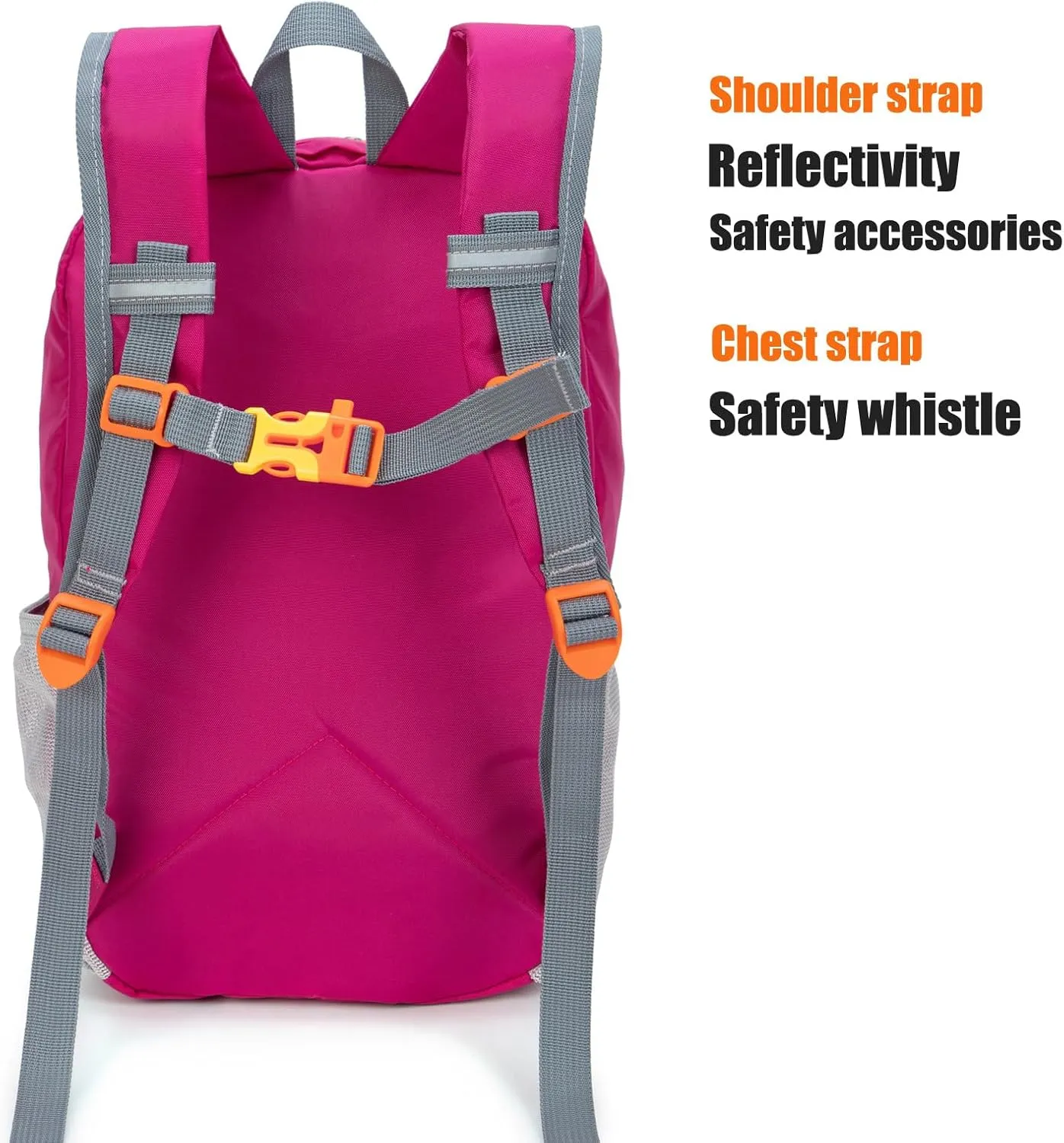 Little Kids Hiking Backpack for Boys or Girls, Small Daypack for Camping or Travel (Rose, Small)