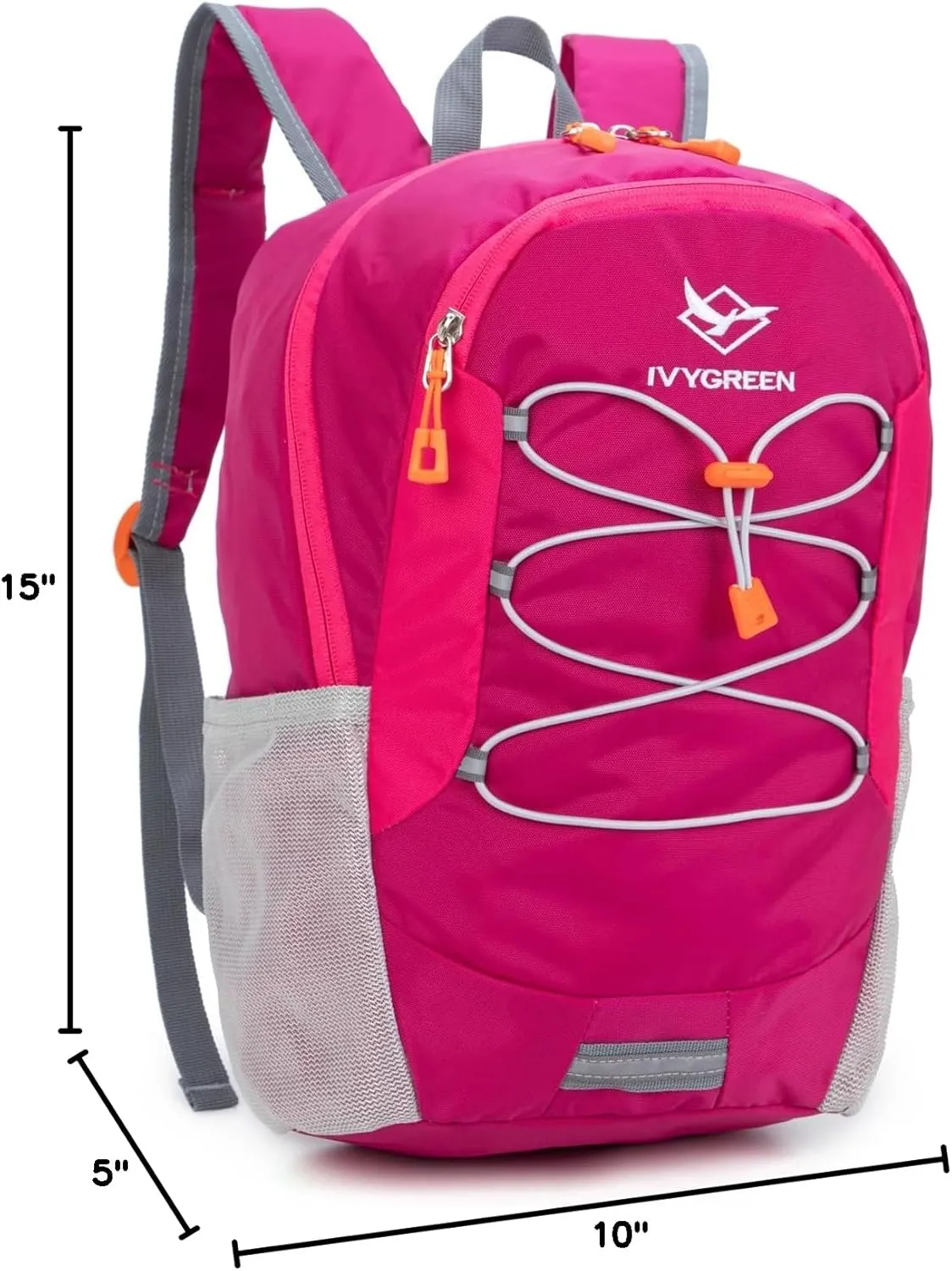 Little Kids Hiking Backpack for Boys or Girls, Small Daypack for Camping or Travel (Rose, Small)