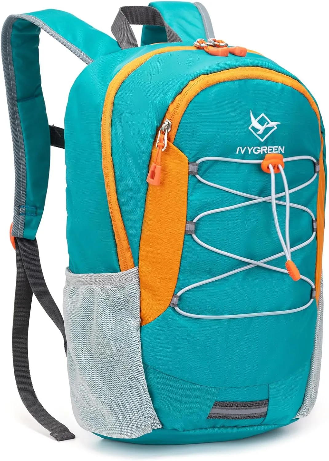 Little Kids Hiking Backpack for Boys or Girls, Small Daypack for Camping or Travel (Teal blue, Medium)