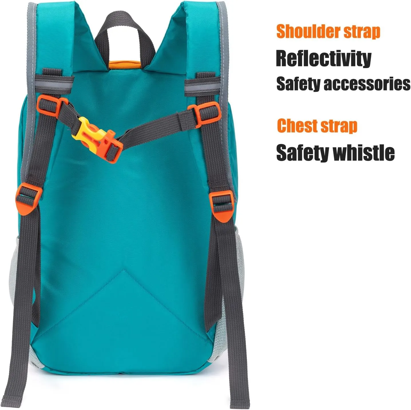 Little Kids Hiking Backpack for Boys or Girls, Small Daypack for Camping or Travel (Teal blue, Medium)