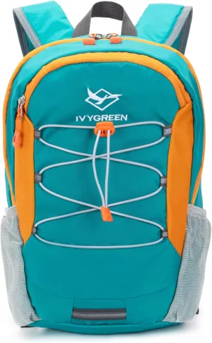 Little Kids Hiking Backpack for Boys or Girls, Small Daypack for Camping or Travel (Teal blue, Medium)