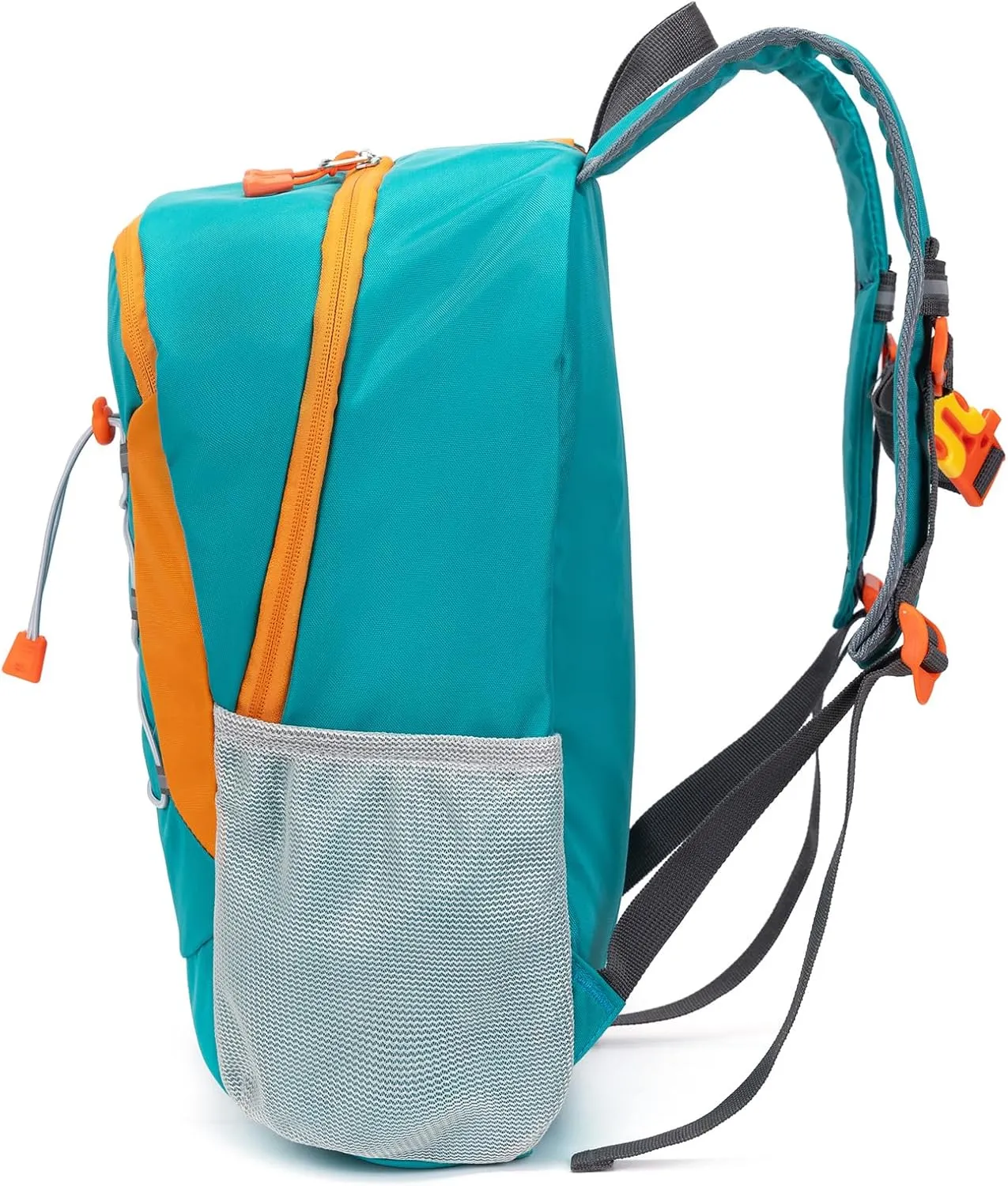 Little Kids Hiking Backpack for Boys or Girls, Small Daypack for Camping or Travel (Teal blue, Medium)