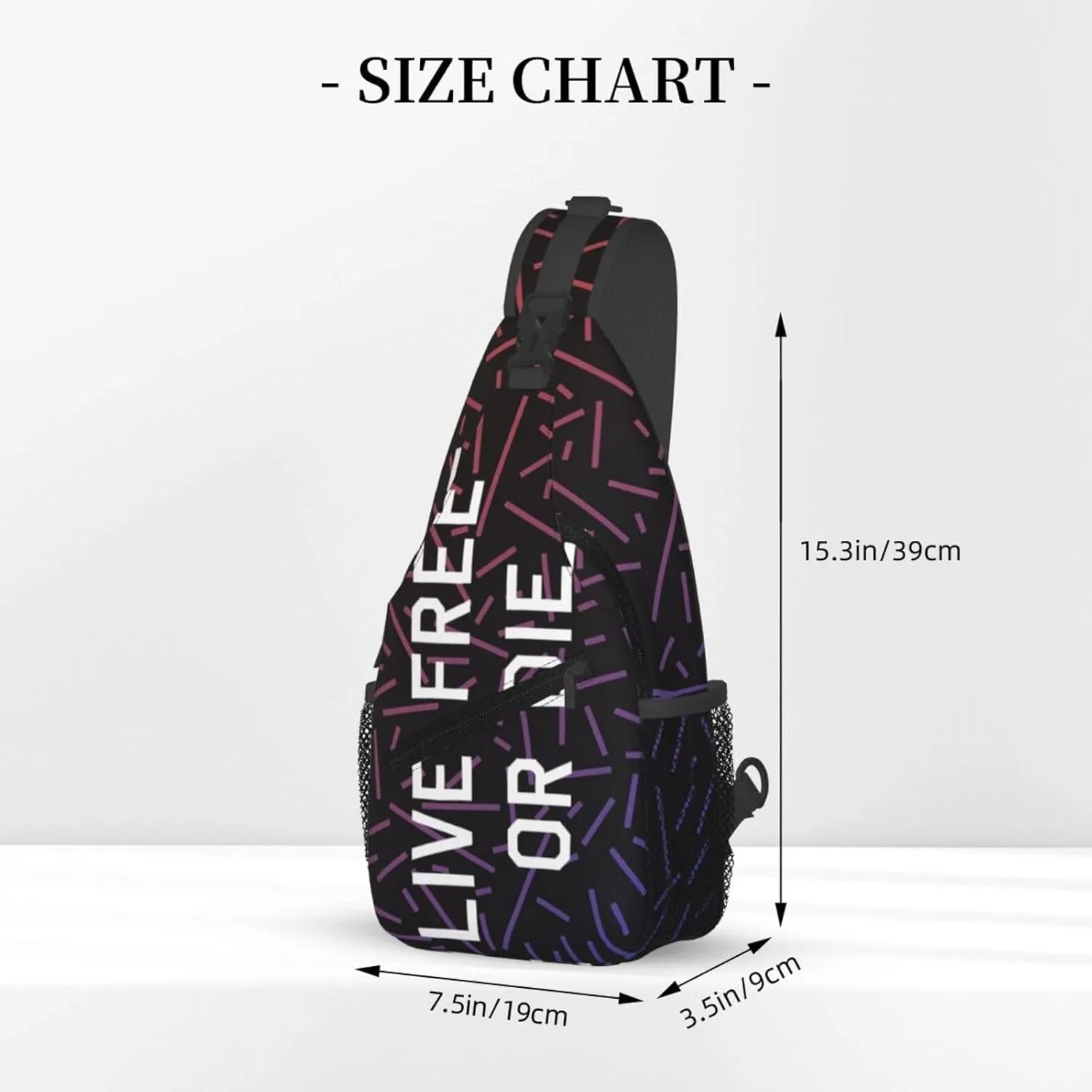 Live Free Or Die Crossbody Backpack For Men Women Sling Shoulder Dachshunds Dog Chest Bag Lightweight One Strap Multipurpose Travel Hiking Daypack