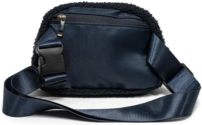 LIVING ROYAL Belt Bag - Fanny Pack, Crossbody Sling - 100% Polyester Microfiber with Adjustable Strap - 2 Interior Mesh Pockets, Key Loop, Back Zip Pocket (Dizzy Daisy)