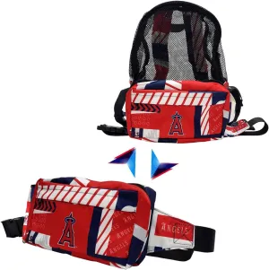 Los Angeles Angels Crossbody Fanny Pack (transformable 2-in-1) Licensed Gift Merch for Angels Fans (Street Series Adult Bags) Convertible, Stylish, Water-resistant Travel Merchandise for Women