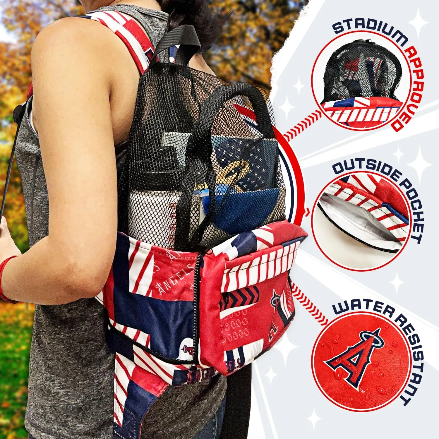 Los Angeles Angels Crossbody Fanny Pack (transformable 2-in-1) Licensed Gift Merch for Angels Fans (Street Series Adult Bags) Convertible, Stylish, Water-resistant Travel Merchandise for Women
