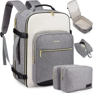 LOVEVOOK 50L Large Travel Backpack for Women & Men, Carry on Backpack Airline Approved, Waterproof Travel Essentials fits 18" Laptop, TSA Personal Item Travel Bag Sports Backpack with 3 Packing Cubes