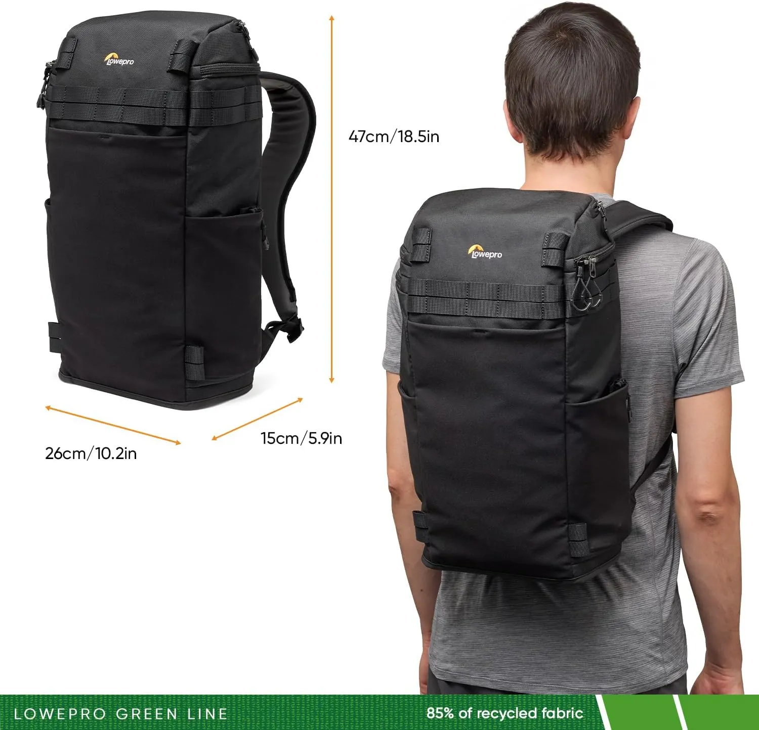 Lowepro BP 150 AW III, Black, Volume 25liters / 14" Laptop