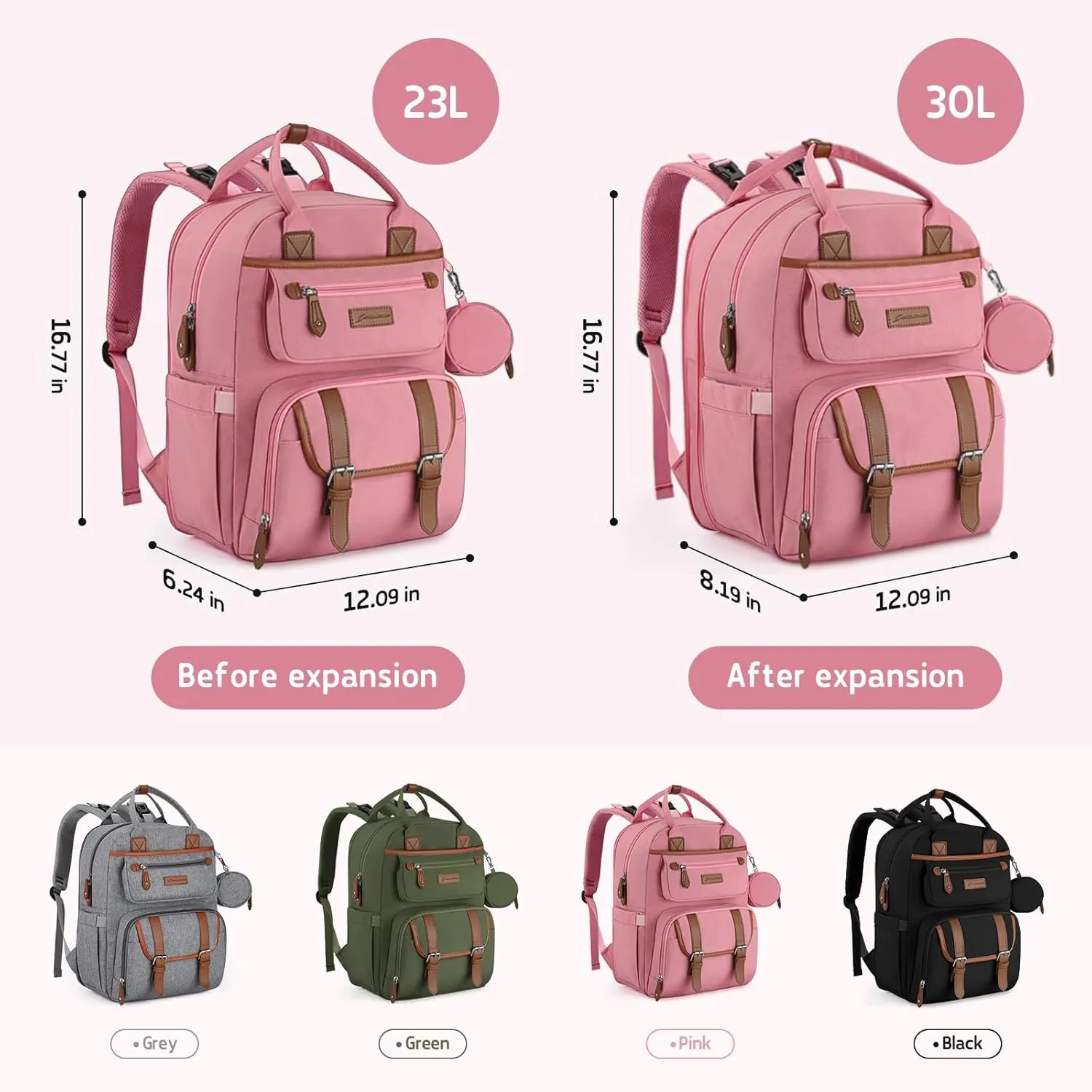 Maelstrom Diaper Backpack, 30L Pink
