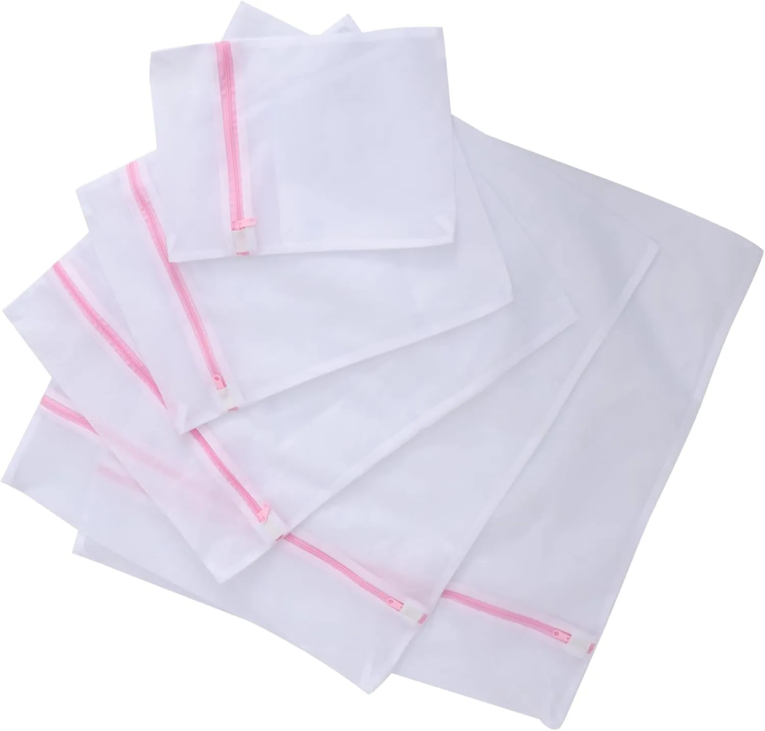 MAGICLULU 5Pcs Mesh Zipper Bag for Delicate Laundry Wash Bag Underwear Laundry Bags Travel Mesh Storage Pouches Pink Prevent Snags Rips Washing Machines
