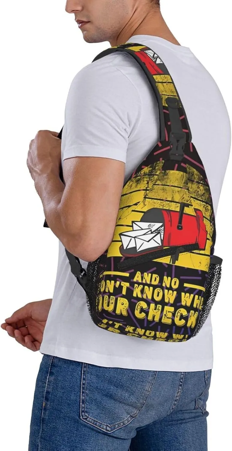 Mailbox Postal Worker Small Crossbody Backpack Sling Bag For Men Women Mini One Shoulder Chest Bags Gym Sport Travel Hiking Daypack