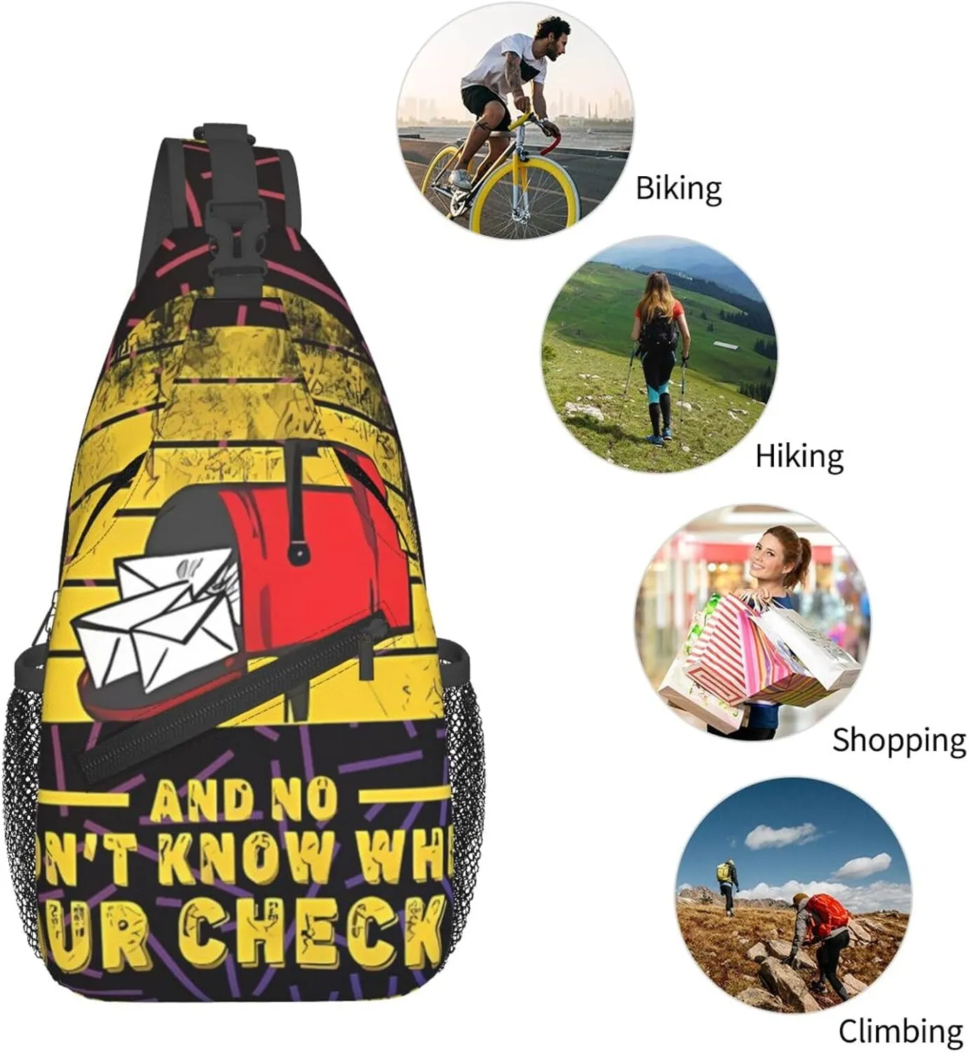Mailbox Postal Worker Small Crossbody Backpack Sling Bag For Men Women Mini One Shoulder Chest Bags Gym Sport Travel Hiking Daypack